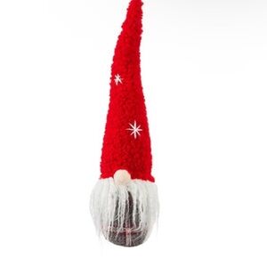 Red Table Top Gnome Figure set of 3 NWT, Christmas Gnome, Winter Christmas decor